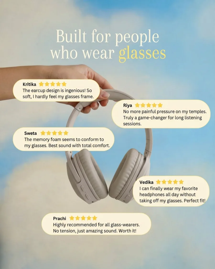 Social proof ad, glasses angle